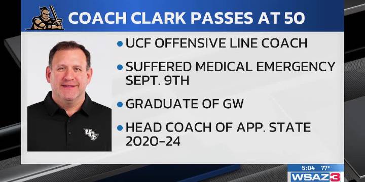Coach Clark passes at 50