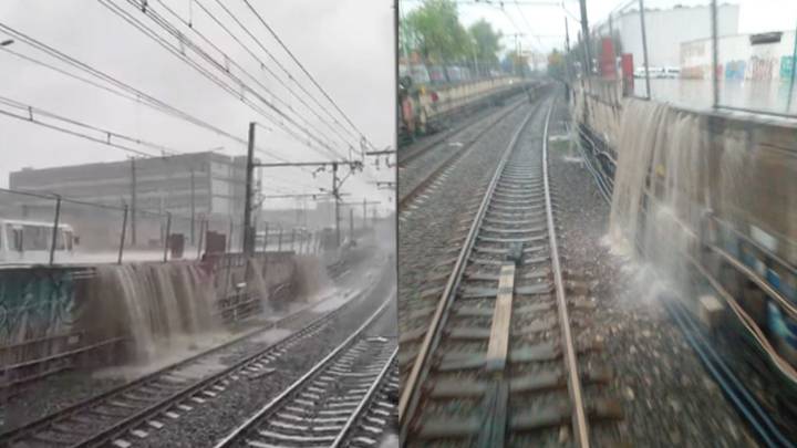 Suspenden servicio en tramo de la Línea A ante inundaciones por las fuertes lluvias en la CDMX