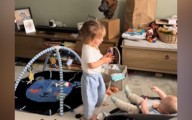 Dad Left Camera Rolling On Baby And Big Sister—Unprepared for What He Sees