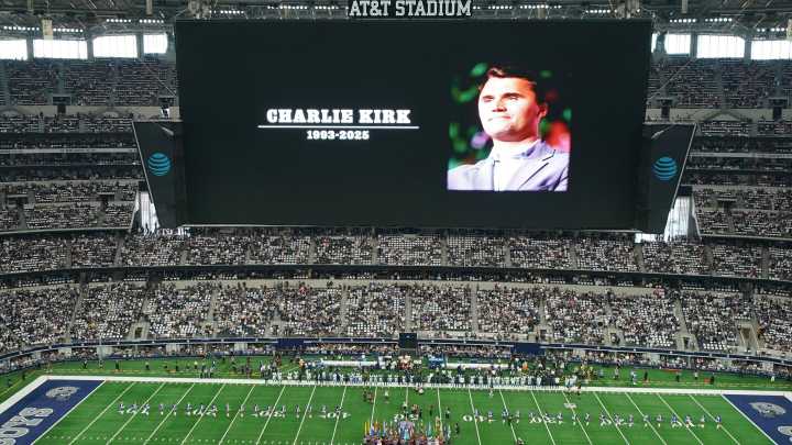 In nine early Sunday games, five home teams held a moment of silence for Charlie Kirk
