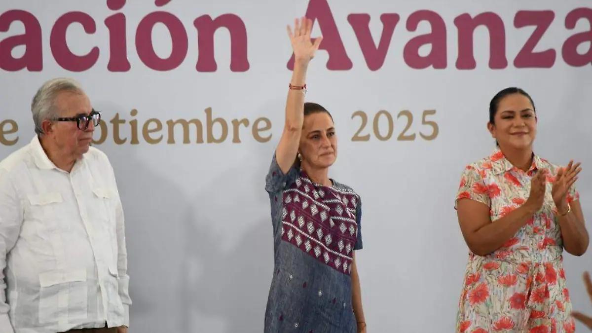 Sheinbaum presume apoyos sociales en Sinaloa, pero las obras aún están en proceso