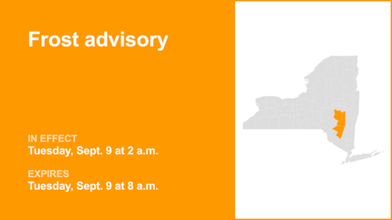 NY weather: Frost advisory affecting New York Tuesday