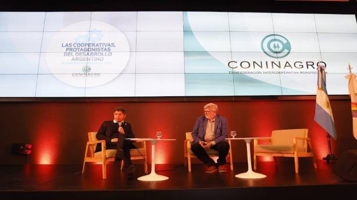 En medio de la crisis financiera, Kicillof, Frigerio y Pullaro participaron en un encuentro del campo
