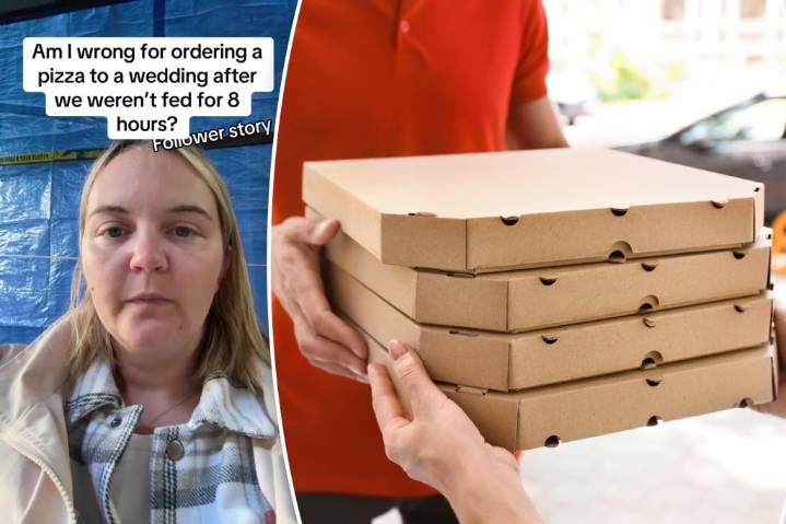'Hangry' wedding guest infuriates bride after ordering pizza to reception
