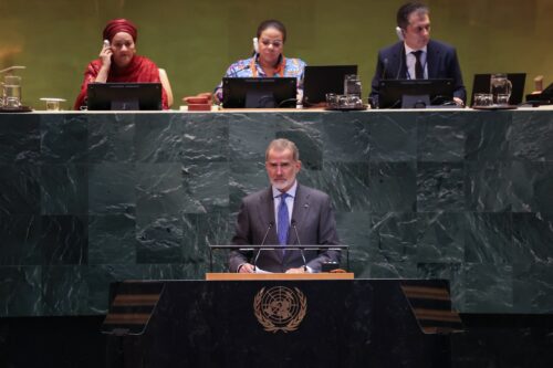 Rey de España pide ante la ONU detener la masacre en Gaza
