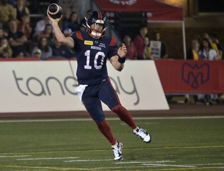Deadspin | Alouettes QB Davis Alexander set to return vs. Stampeders