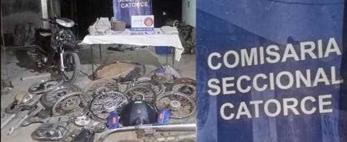 En allanamiento por robo en San Andrés descubren motopartes