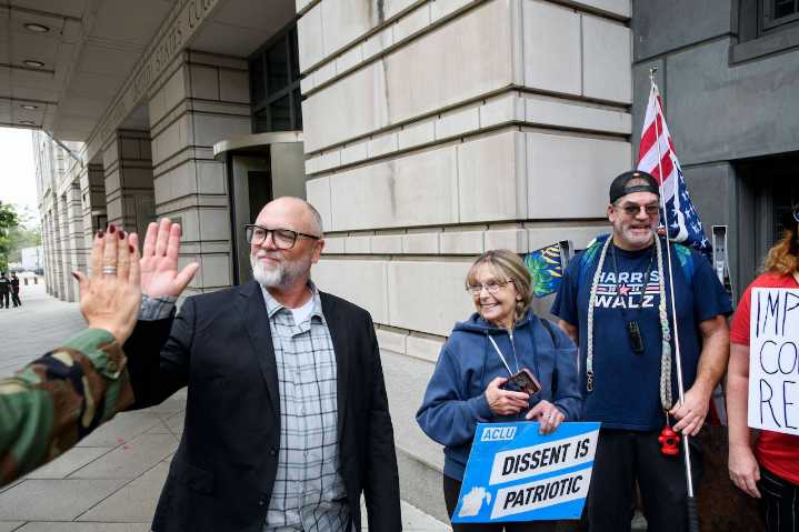 Army vet who burned American flag to challenge Trump’s executive order pleads not guilty
