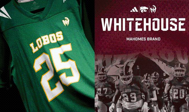 Longview, Whitehouse high schools selected to wear Patrick Mahomes' Gladiator logo