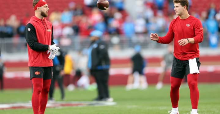 Brock Purdy is dealing with soreness; Ricky Pearsall’s status for Thursday is in question