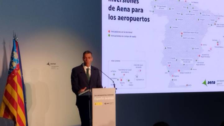 Sánchez anuncia 13.000 millones de euros de inversión en aeropuertos en el plan 2027