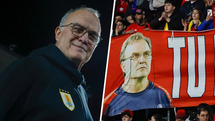 Las banderas y el cántico que le dedicaron a Marcelo Bielsa en su regreso al Estadio Nacional El DT volvió a Chile y recibió mucho cariño.
