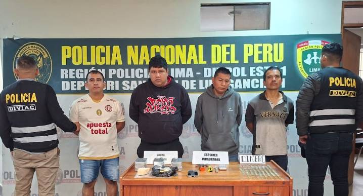 San Juan de Lurigancho: DIVIAC captura a cuatro microcomercializadores de droga