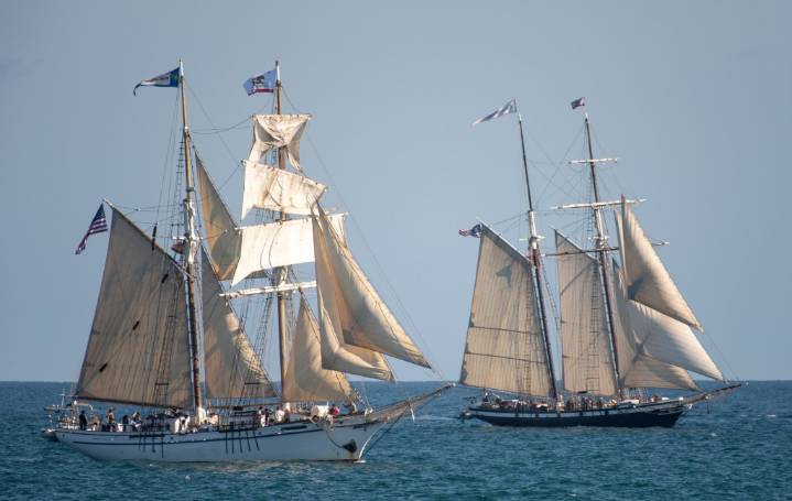 Cannon battles showcase tall ships as part of this weekend’s Maritime Festival