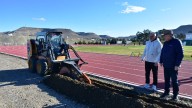 Avanzan los trabajos para la iluminación de la pista de Km. 4