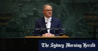Anthony Albanese UN speech: PM distances himself from Trump's climate denialism