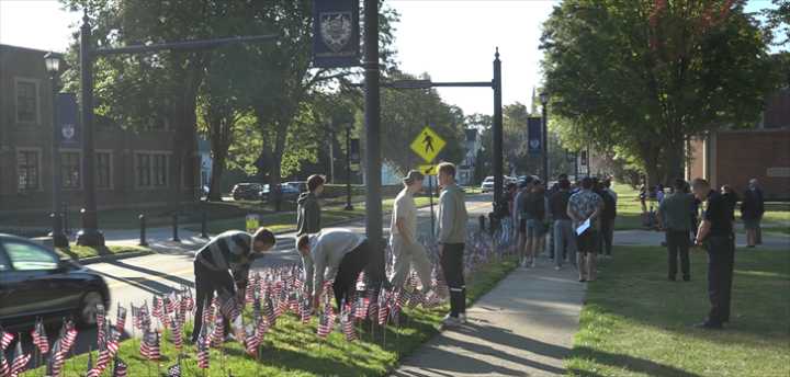Elmira College Students, Staff, & First Responders Remember & Honor the Lives Lost in 9/11 Attacks
