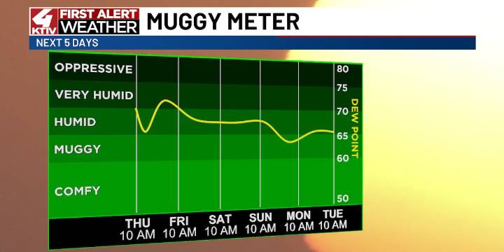 Warmer and more humid for the second half of the week