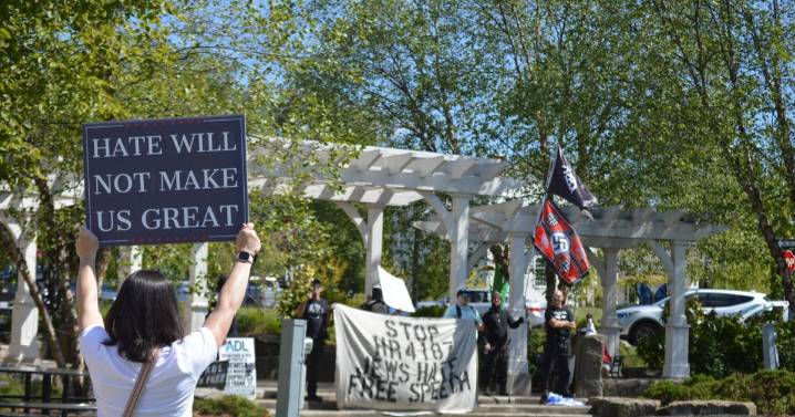 Supporters of Jews, Israel met by Nazi protesters in Hudson