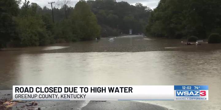 Road closed due to high water