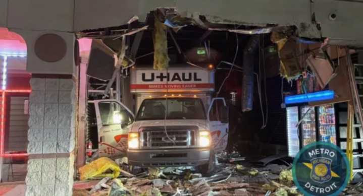 MSP, Detroit police probe crashes into buildings, break