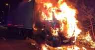 Extraordinary images show inferno on A46 bypass near Coventry Tesco