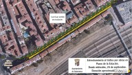 Obras en el Paseo de la Estación: un carril por sentido durante un mes por renovación de tuberías