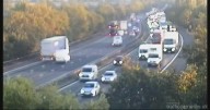 Travel chaos as major road by popular airport closed due to van fire