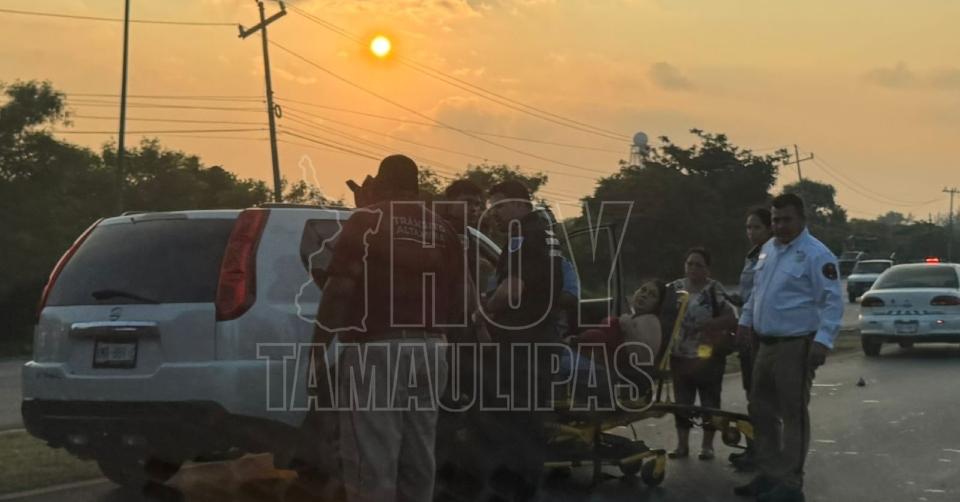 Embarazada resulta herida en choque con tr?iler en Altamira