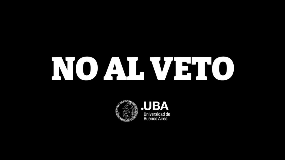 "No al Veto": el mensaje con fondo negro que bloquea las páginas web de la UBA