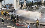 Reportan 3 fallecidos por explosión de pipa de gas en Iztapalapa