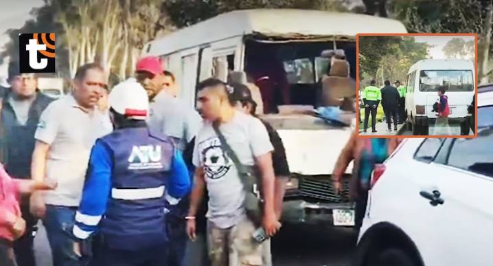 ¡No tenía brevete! Chofer causa triple choque tras enfrentarse a personal de la ATU y agentes de la Policía en Ate El vehículo fue enviado al depósito y el chofer fue detenido por agentes de la policí