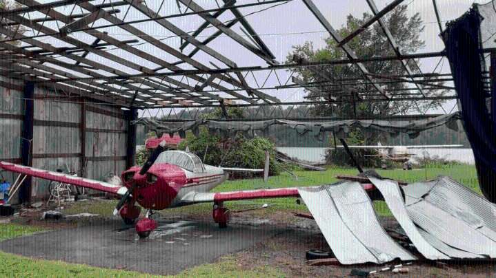 PHOTOS: Storm damages Sky Ranch Airport, planes in Knoxville