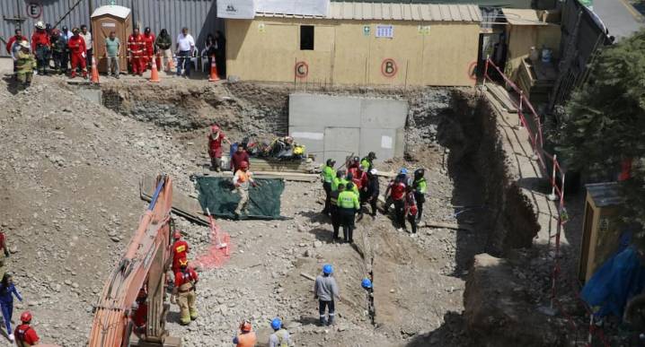 ¡Tragedia en San Borja! Tres obreros murieron tras derrumbe de muro en construcción Obra en la avenida Javier Prado quedó bajo investigación luego de que un enorme bloque de concreto cayera sobre trab