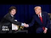 WATCH: Trump endorses Argentinian President Milei at U.N. General Assembly ahead of election