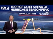 Tropics quiet 1 day ahead of hurricane season peak