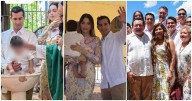Rommel Pacheco y Lylo Fa bautizan a su hijo en la Ermita de Mérida; políticos y famosos asisten (FOTOS)