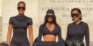 Kim Kardashian, Khloe Kardashian & Kris Jenner Pose on Iconic New York Public Library Steps for NikeSkims | Khloe Kardashian, Kim Kardashian, Kris Jenner, Shopping | Just Jared: Celebrity News and Gos