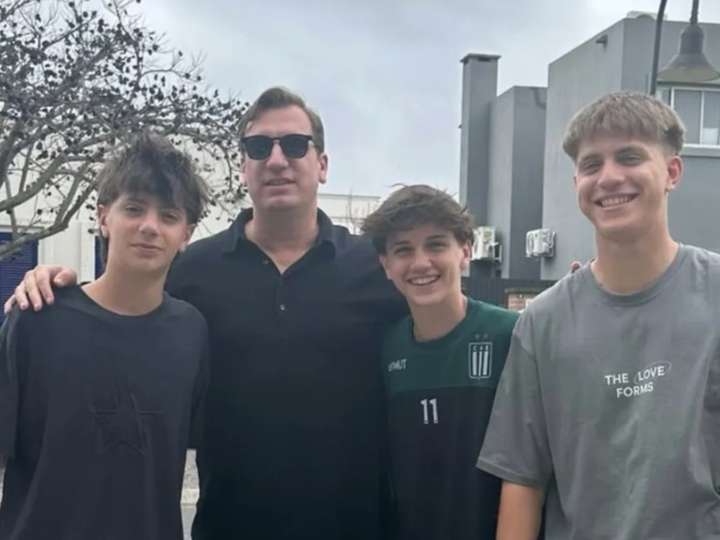 Así fue el reencuentro de Maxi López con sus hijos tras llegar a la Argentina para participar en MasterChef Celebrity