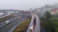 Un atasco kilométrico en la AP-9 en dirección a Vigo atrapa a cientos de conductores