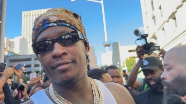 Young Thug performs free concert at Fulton County Courthouse, credits it for changing his life