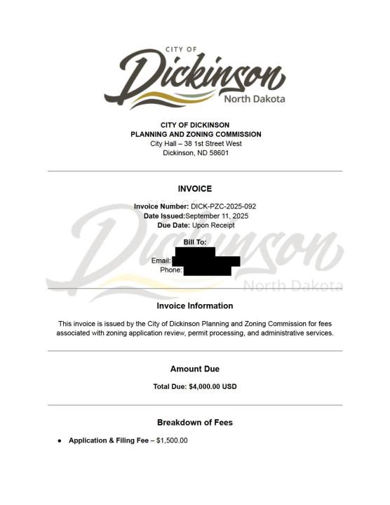 Dickinson alerts residents: Scam invoices