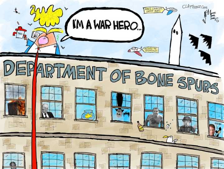 Cartoon: Department of bone spurs