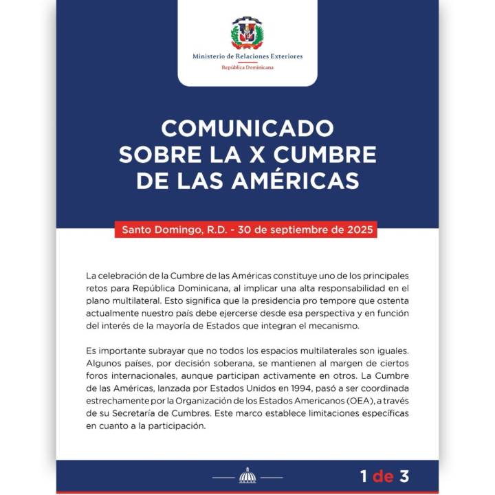 República Dominicana excluye a Venezuela de la Cumbre de las Américas
