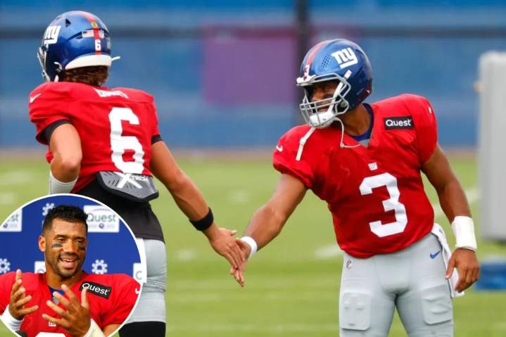 Russell Wilson accepts role as Jaxson Dart's Giants backup