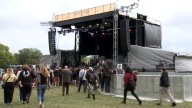 Actor John Stamos appears on stage at Riot Fest in Chicago