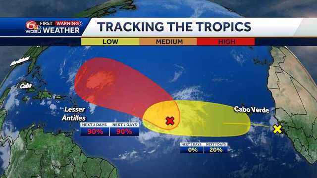 Two tropical waves being monitored in the Atlantic