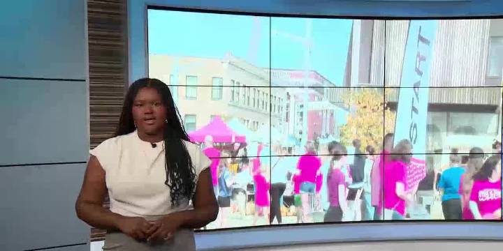 High-heeled walkers raise money for domestic violence awareness