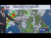 10 Tampa Bay Weather: Weather Impact Alert for today with scattered downpours