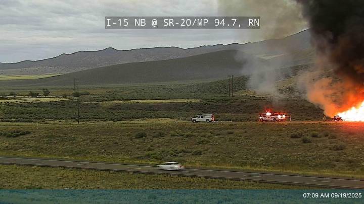 Driver injured in semitruck fire